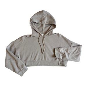 monki cropped nude sweatshirt